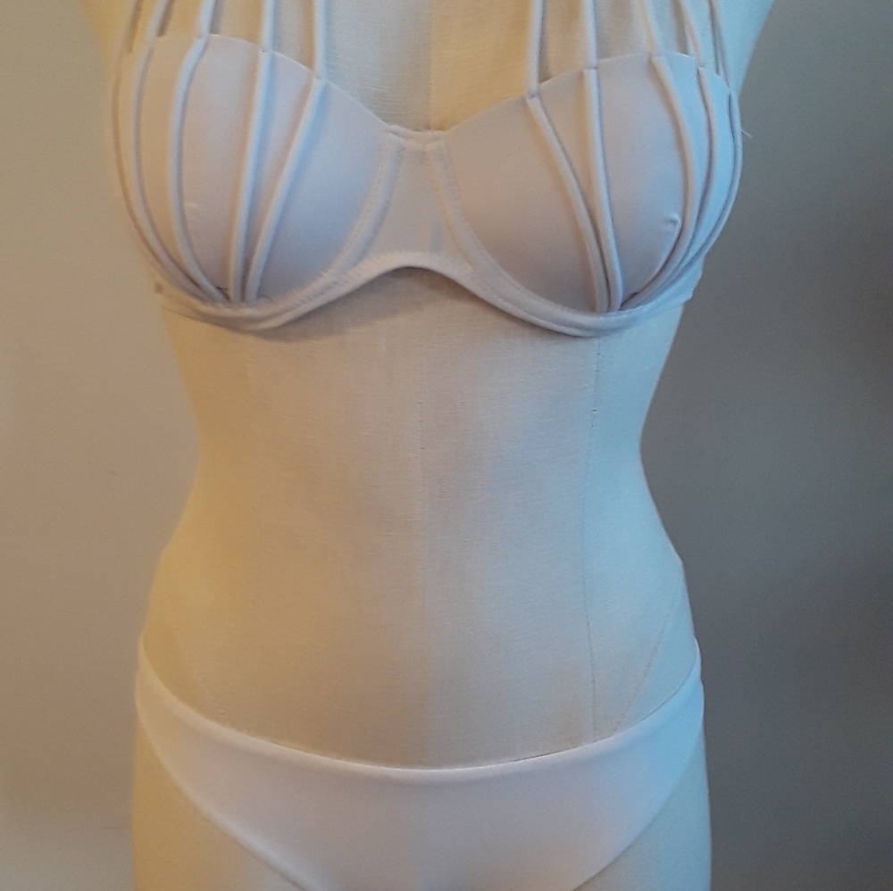 Plumeria Swimwear White Shell Bikini Set 👙